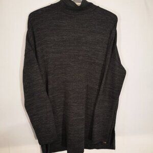 Roots Canada Mens Black Grey Turtleneck